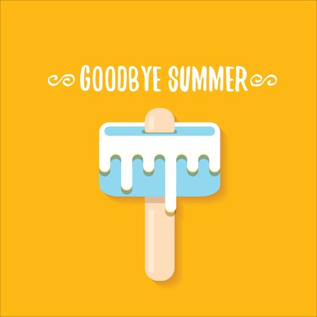 vector goodbye summer concept illustrationのイラスト素材