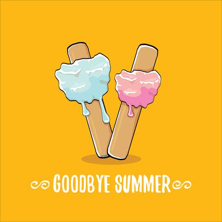 vector goodbye summer concept illustrationのイラスト素材