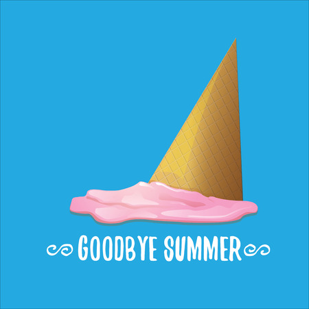 vector goodbye summer concept illustrationのイラスト素材