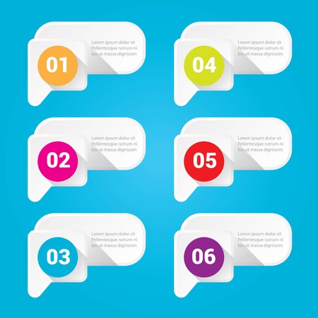 vector clean modern white Infographic banners setのイラスト素材