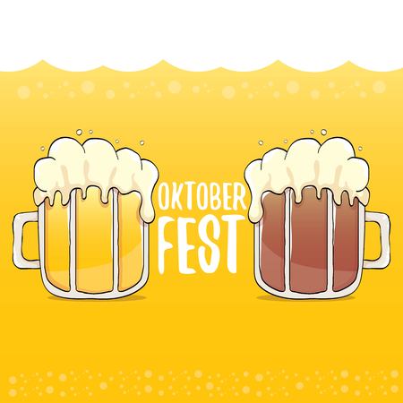 vector oktoberfest vector label on orange beerのイラスト素材