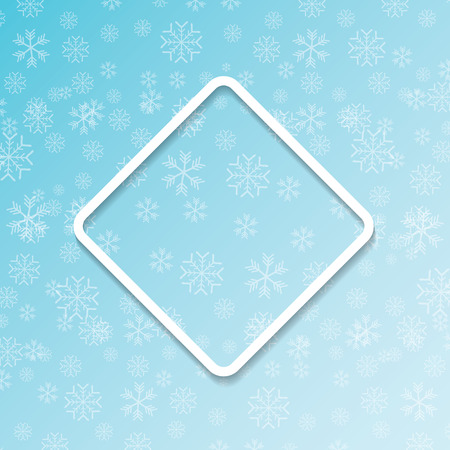 Winter Christmas pattern with snowflakes on blue pattern.のイラスト素材