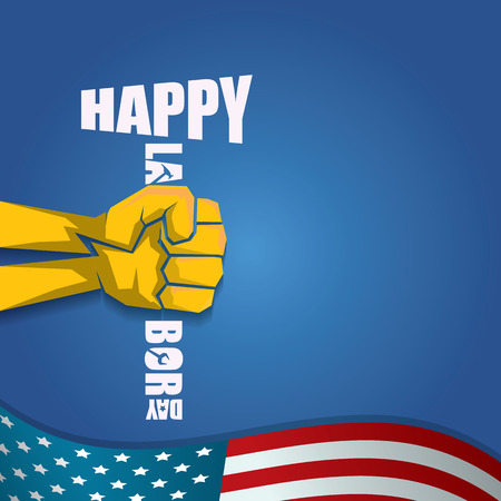 Labor Day Usa Vector Label Or Background Vector Happy Labor Day