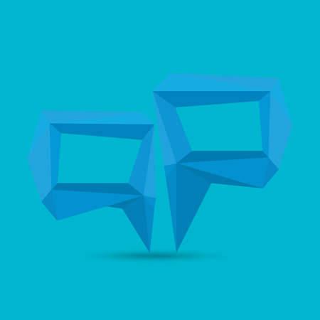 blue polygonal geometric banner . Abstract vector Illustration, low poly style. Stylized design element for  banner, poster, flyer, cover, brochure and web backgroundsのイラスト素材