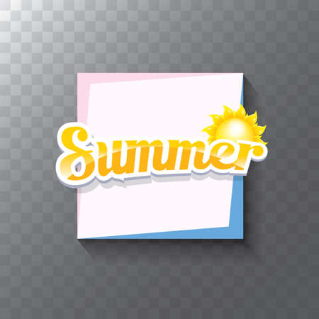 vector summer sale modern design template web banner or poster. Summer sale label with typographic text on transparent backgroundのイラスト素材