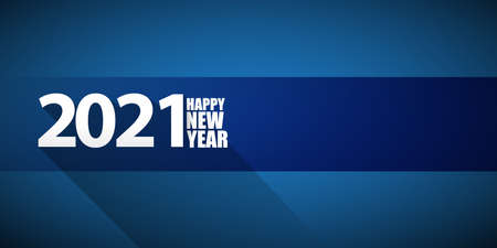 2021 Happy new year horizontal banner background or greeting card with text. vector 2021 new year...