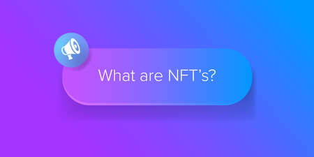 Coming soon on purpleWhat are nft, what is an nft question horizontal banner design template. NFT...