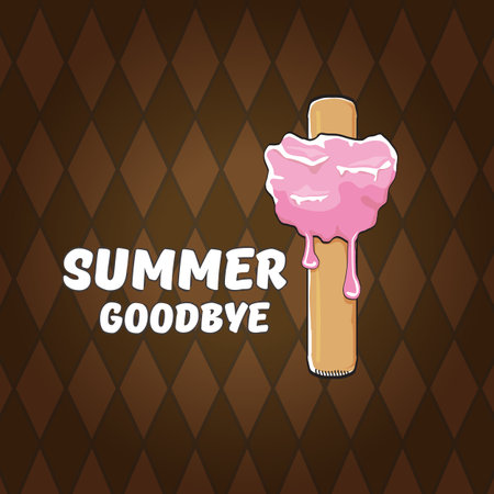 vector goodbye summer concept illustrationのイラスト素材