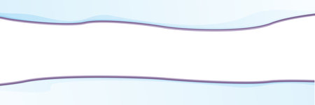 vector winter horizontal banner with snow caps isolated on white background. winter snow border or frame for winter sale or christmas banner design template.のイラスト素材