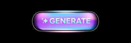 AI Generate glossy button vector icon, futuristic neon glow design for a website or application, creative user interface element, modern graphic art for technology, software, and online solutionsのイラスト素材