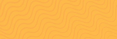 Abstract orange banner flat geometric style. Orange wavy halloween or summer kids horizontal banner, poster, layout and backdrop design template.のイラスト素材