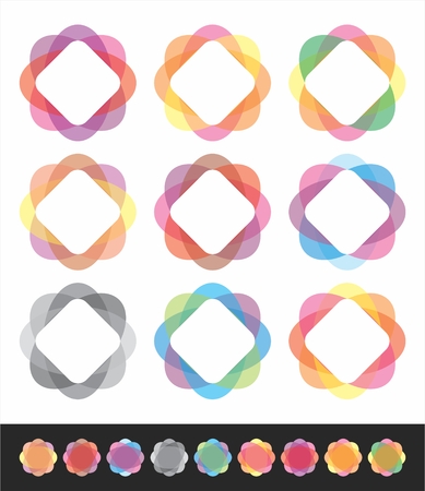 beautiful colored objects on a white backgroundのイラスト素材