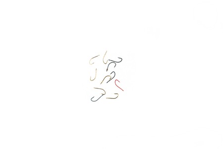 Set of different fishing hook, isolated on white background.