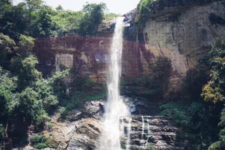 Beautiful waterfall in Sri Lanka