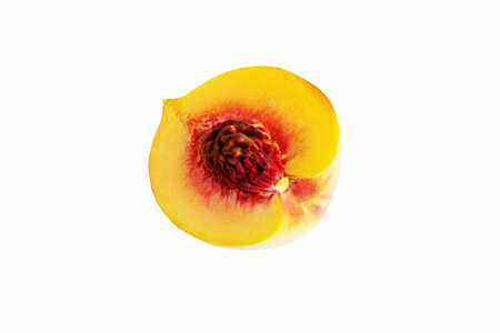 Peach isolated on white background.の写真素材