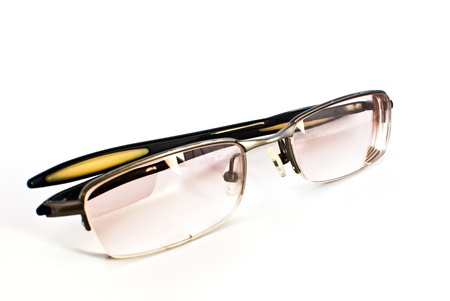 modern shape sport eye glasses isolated on white backgroundの写真素材