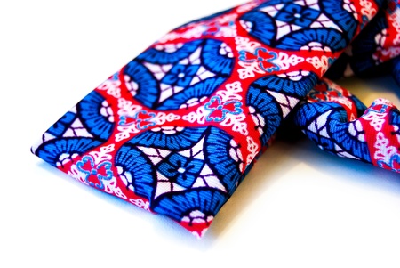 vintage fabric with beautiful pattern on white background