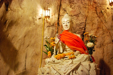 Image of Buddha in The Cave , Buddha Temple , Asia , Thailandの写真素材