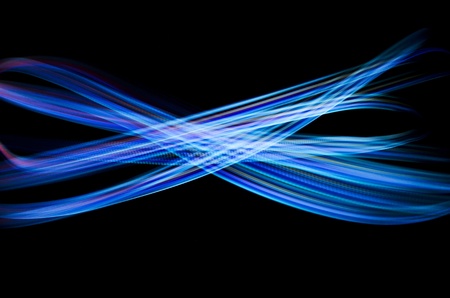 Abstract blue light create on the dark backgroundの写真素材