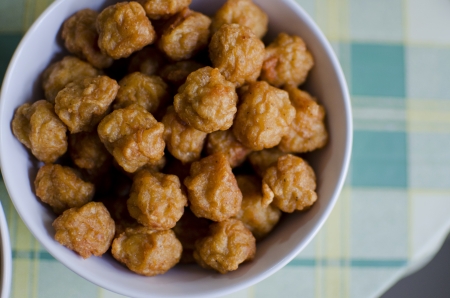 Fried fish and shrimp ball , Asian style food