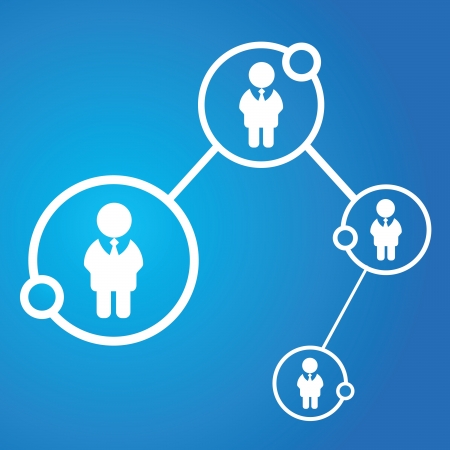 Business people icon of organization chartのイラスト素材