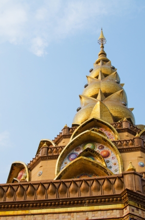 Golden Buddha pagoda with beautiful architectureの写真素材
