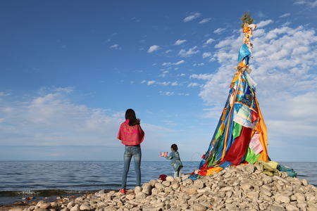 Qinghai lake scenery の写真素材