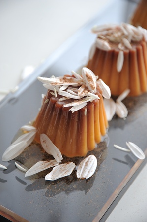 Cream caramel puddingの写真素材