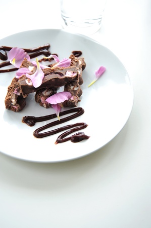 Sweet rocky road chocolateの写真素材