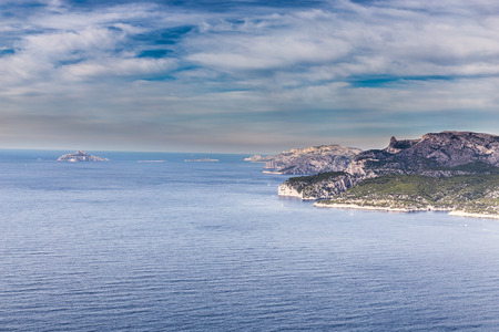 Beautiful View Of Cliffs And Bays Near Cassis-Route des Cretes,Franceの写真素材