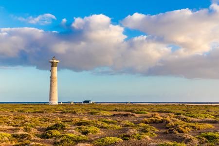 Lighthouse During Sunset - Morro Jable, Fuerteventura, Canary Islands, Spainの写真素材