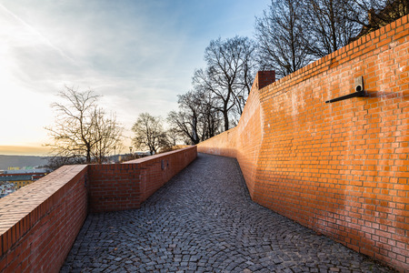 Pavement Leading To Spilberk Castle - Brno, Moravia, Czech Republic, Europeのeditorial素材