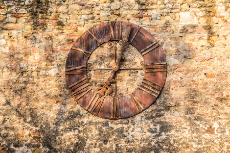 Rusty Old Clock Removed From Cathedral - Zagreb, Croatia, Europeの写真素材