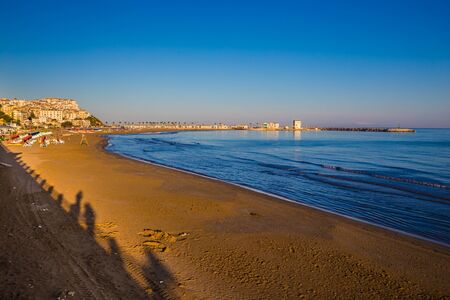 Sunset On The Beach - Rodi Garganico, Foggia, Apulia, Italyの写真素材