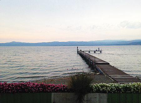 seaside eveningの写真素材