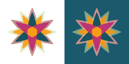 Abstract vector star logo. Geometric flower icon.のイラスト素材