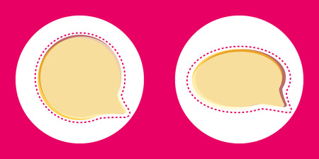 Bright vector speech bubbles. Flat styleのイラスト素材