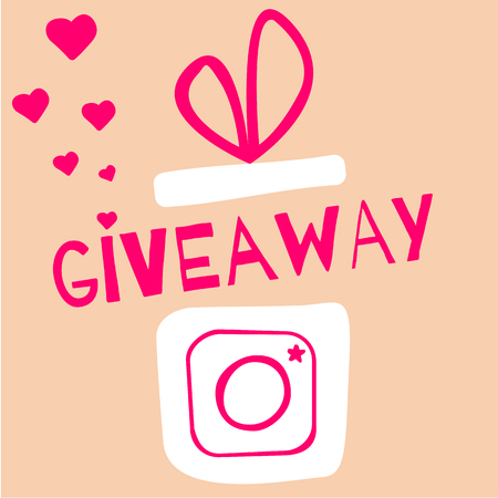 Like and comment giveaway contest. Hand drawn style.のイラスト素材