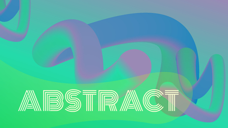 3d abstract  fluid shapes. Landing page template. Vector background.のイラスト素材