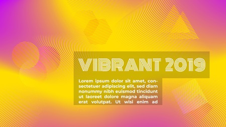 Modern colorful vector geometric vibrant Abstract background with fluid elements. Bright cover designのイラスト素材