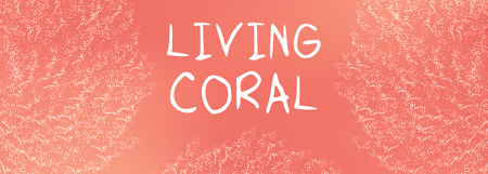 Living coral color of the year vector cover.   background