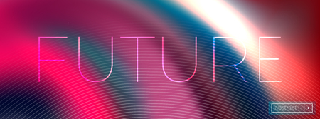 Glowing colorful smoke effect blurred abstract background with trendy geometric elements. Vector template. Modern mockupのイラスト素材