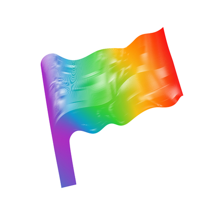 Rainbow color vector flag. LGBT logo designのイラスト素材