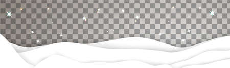 Winter landscape 3d snowdrift vector template xmasのイラスト素材