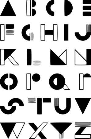 Modern alphabet fonts. Vector illustrationのイラスト素材