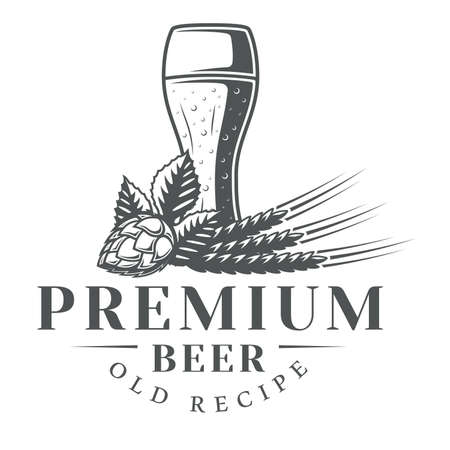 logos for a beer bar that sells beerのイラスト素材