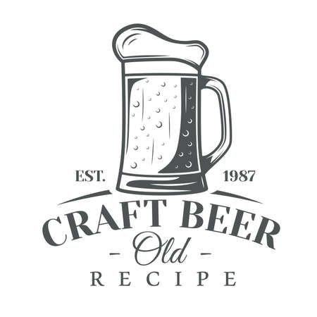 logos for a beer bar that sells beerのイラスト素材