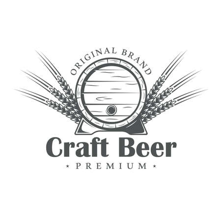 logos for a beer bar that sells beerのイラスト素材