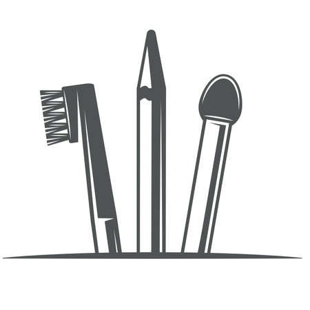 cosmetic elements for cosmetics logosのイラスト素材