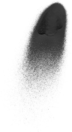 different spray paint on a white background
